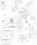 Cylinder Head Oil Piston Sump Crankshaft Gasket Diagram and Parts List for  Briggs and Stratton Engine
